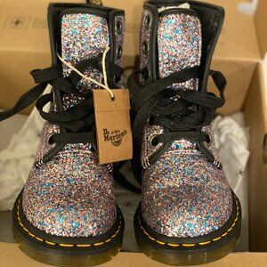 Dr. Martens 1460 Farrah Chunky Glitter Lace-Up Boots (PERFECT FOR NYE!) Size 6